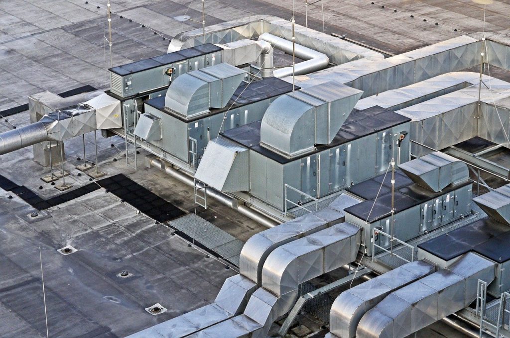 Ventilation Equipment on Roof of Building